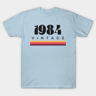 1984 Vintage Stripe Design T-Shirt